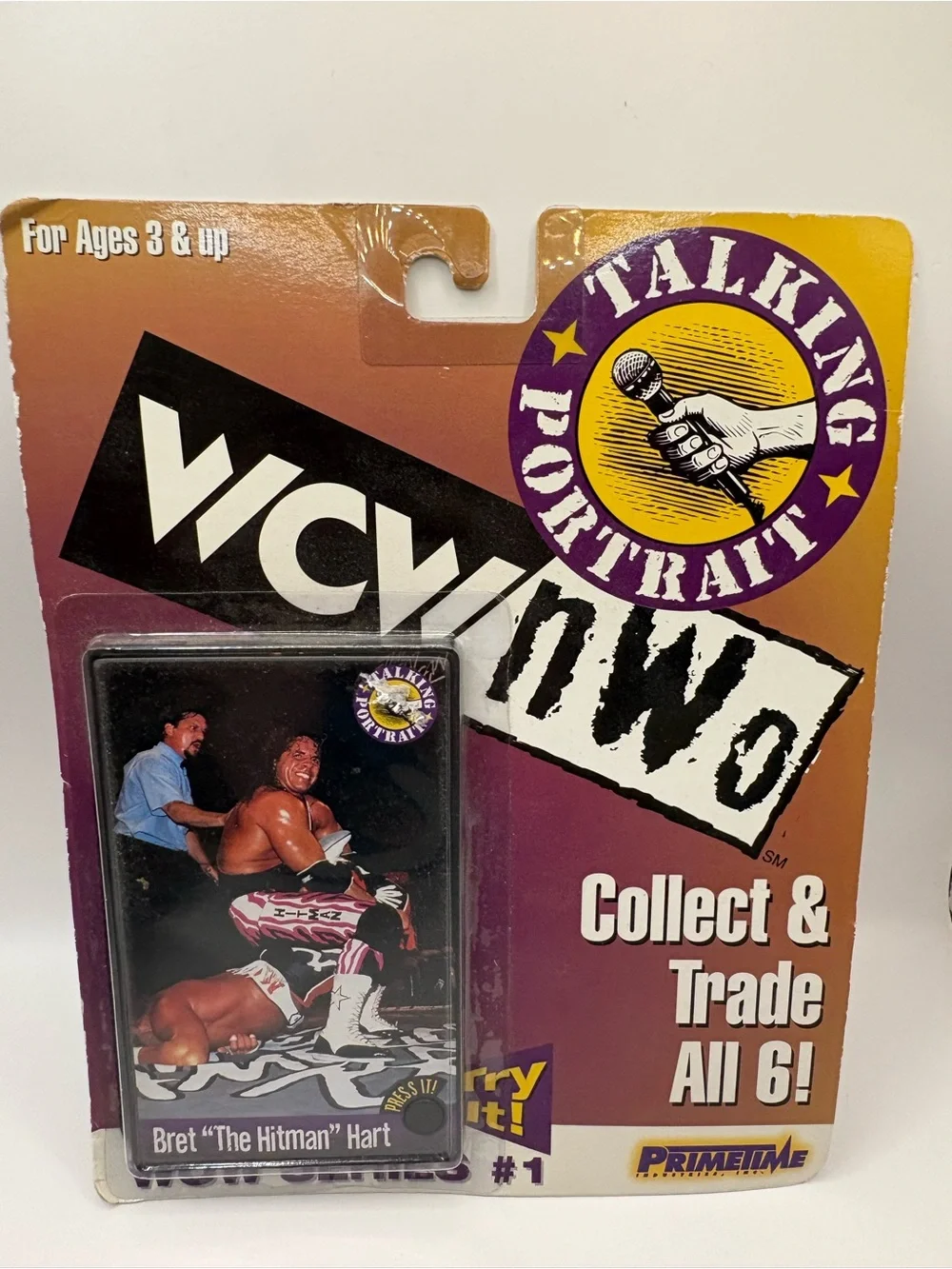 Vintage WWF/WCW 1999 Mankind Firebird & Bret Hart Series 1 Card